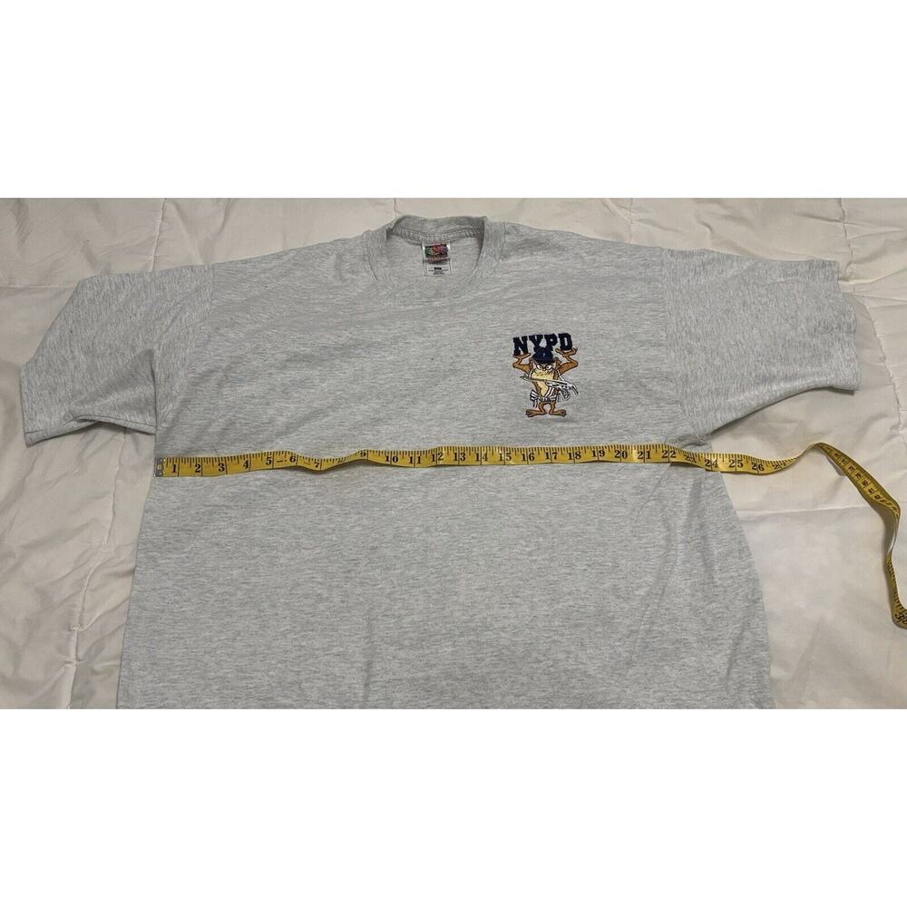 NYPD TASMANIAN DEVIL LOONEY TUNES GRAY T SHIRT MENS XXL HANES